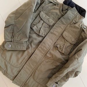 Olive green Gap coat.